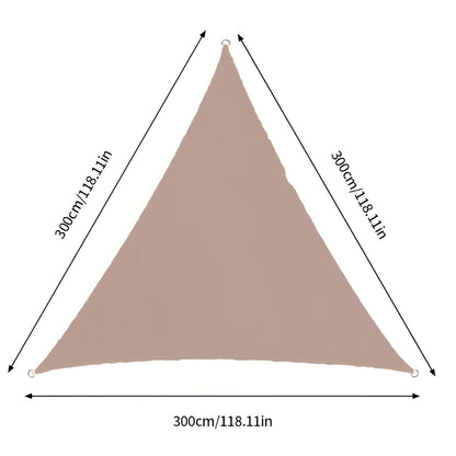 TriBlocker Waterproof UV-Resistant Triangle Shade Sail – UPF Polyester Sun Shade Canopy for Patio, Backyard & Pool, 3 Sizes