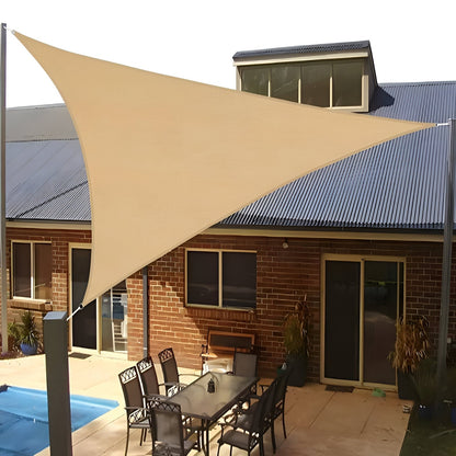 TriBlocker Waterproof UV-Resistant Triangle Shade Sail – UPF Polyester Sun Shade Canopy for Patio, Backyard & Pool, 3 Sizes