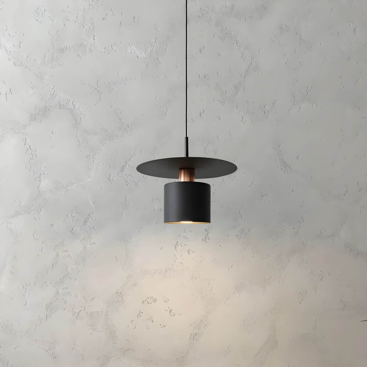 JET Modern Minimalist Pendant Light – Cylinder & Floating Disc Matte Metal Hanging Lamp for Kitchen Island, Dining & Bedroom