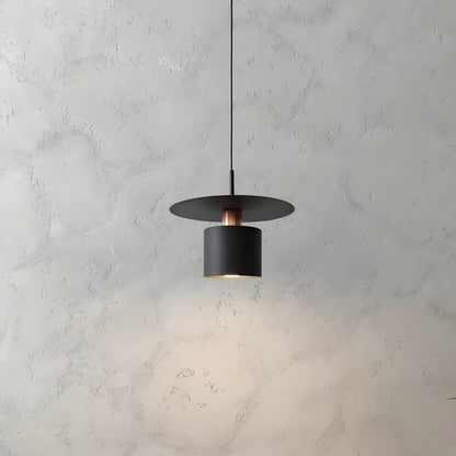 JET Modern Minimalist Pendant Light – Cylinder & Floating Disc Matte Metal Hanging Lamp for Kitchen Island, Dining & Bedroom