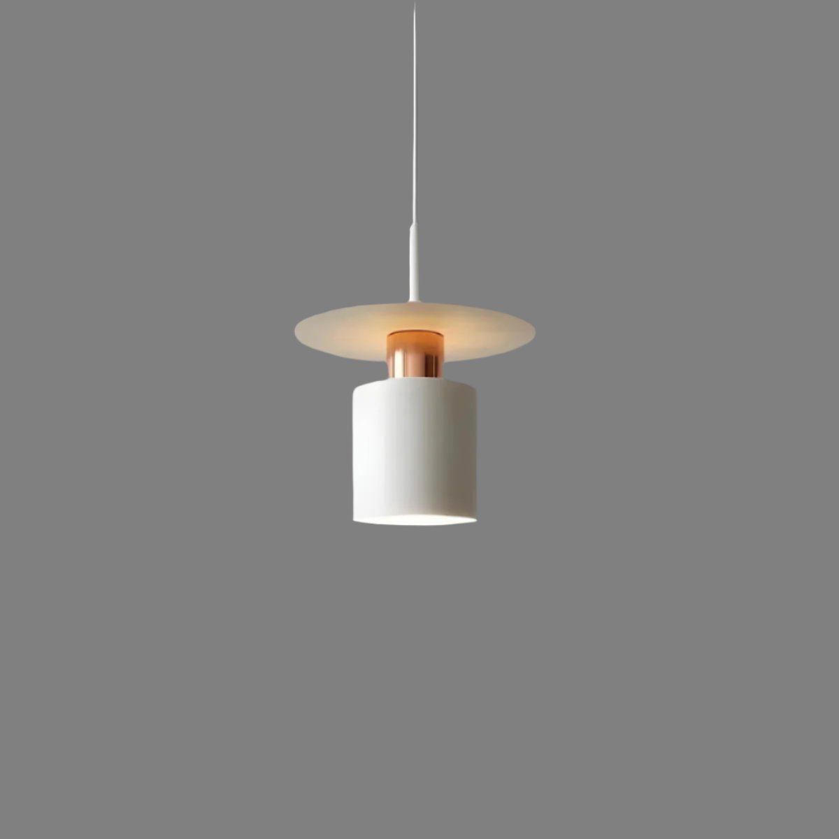 JET Modern Minimalist Pendant Light – Cylinder & Floating Disc Matte Metal Hanging Lamp for Kitchen Island, Dining & Bedroom