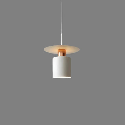 JET Modern Minimalist Pendant Light – Cylinder & Floating Disc Matte Metal Hanging Lamp for Kitchen Island, Dining & Bedroom