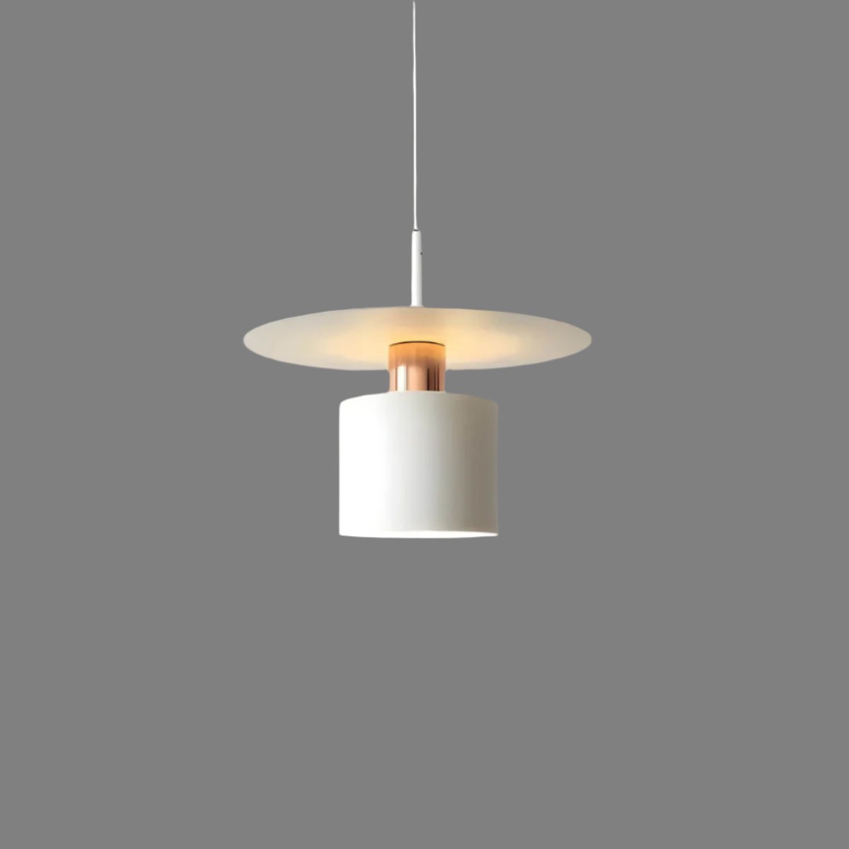 JET Modern Minimalist Pendant Light – Cylinder & Floating Disc Matte Metal Hanging Lamp for Kitchen Island, Dining & Bedroom