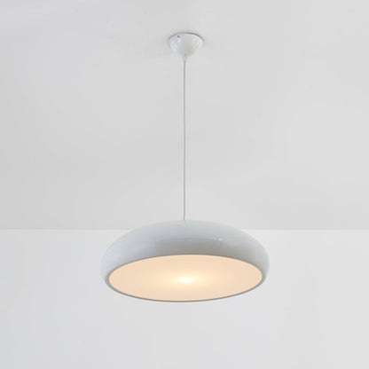 Lira Art Deco Metal Dome Pendant Light – Dimmable Modern Hanging Lamp in Orange, Black, White or Wine Red, 35 or 45 cm