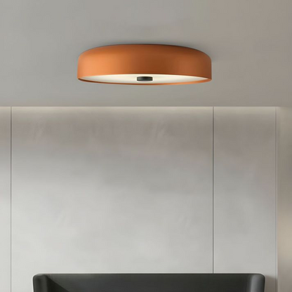Nordic Retro LED Ceiling Light – Minimalist Flush Mount Fixture with 3-Color Switch, Modern Lamp for Bedroom & Living Room