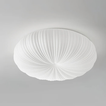 Olara Pleated Acrylic LED Ceiling Light – Modern Sculptural Flush Mount, Glare-Free Light for Bedroom, Living Room & Hallway