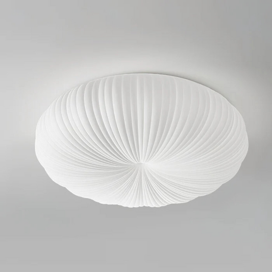 Olara Pleated Acrylic LED Ceiling Light – Modern Sculptural Flush Mount, Glare-Free Light for Bedroom, Living Room & Hallway