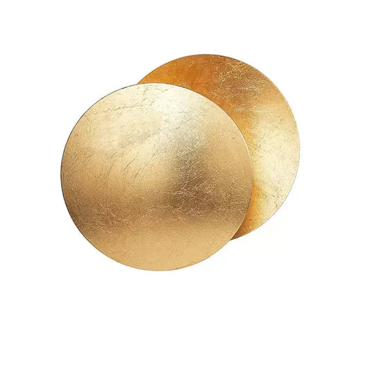Lunaris Eclipse LED Wall Light – Celestial Overlapping Disc Wall Sconce in Gold or Copper Finishes, 20 or 25 cm