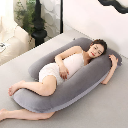 U-Shaped Pregnancy Body Pillow – Full Body Support Sleeping Cushion for Side Sleepers, Nursing & Lounging