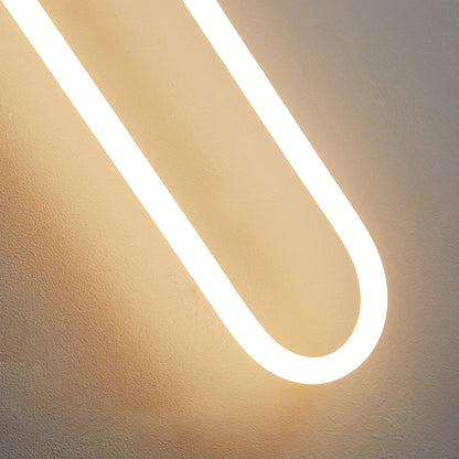 Modern Looped LED Wall Light – Minimalist Architectural Brass or Black Wall Sconce, 9W 45 cm or 18W 75 cm, Warm White