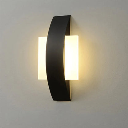 Modern Acrylic Sphere Wall Lamp – Minimalist Nordic Geometric Iron Panel LED Sconce, Round or Square, Warm or White Light