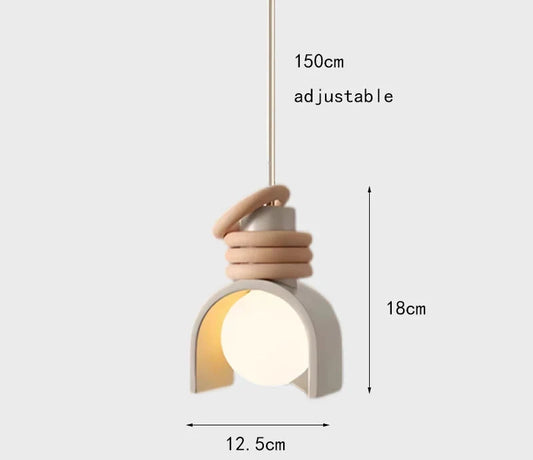 Japanese Wabi-Sabi Pendant Light – Minimalist Organic Resin Hanging Lamp, Warm Light for Dining Room, Bedroom & Living Room