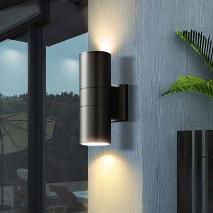 Modern Outdoor Up & Down LED Wall Sconce – IP65 Waterproof Aluminum Facade Light, 6W to 36W, Grey or Black, Warm or Cool White