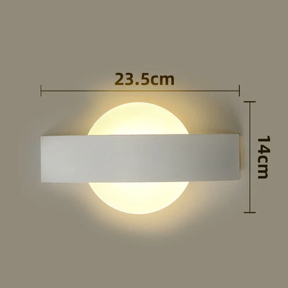 Modern Acrylic Sphere Wall Lamp – Minimalist Nordic Geometric Iron Panel LED Sconce, Round or Square, Warm or White Light