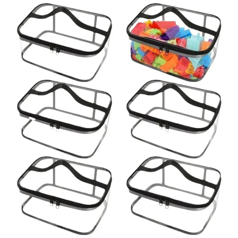 Transparent Mesh Toy Storage Bag – Large-Capacity Clear Organizer for Toys, Puzzles & Building Blocks, Set of 2 or 6