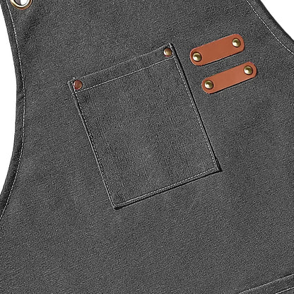 ProWear Premium Canvas Kitchen Apron – Heavy-Duty Unisex Chef, Barista & Workwear Utility Apron with Adjustable Straps