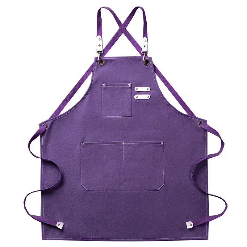 ProWear Premium Canvas Kitchen Apron – Heavy-Duty Unisex Chef, Barista & Workwear Utility Apron with Adjustable Straps