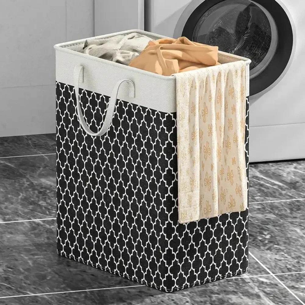 Lauva 75L Waterproof Foldable Laundry Hamper – Large Fabric Clothes Basket with Sturdy Handles for Laundry, Toys & Storage