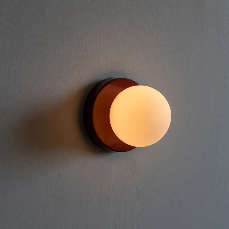 Macaron LED Wall Lamp – Modern Colorful Glass Mini Wall Sconce, Warm White Light for Bedroom, Hallway & Kids Room