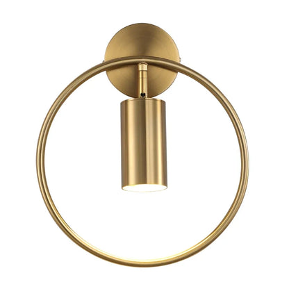 Halo Ring LED Wall Light – Minimalist Nordic Gold or Black Ring Sconce with 180° Rotation, Warm or Cool White for Bedroom