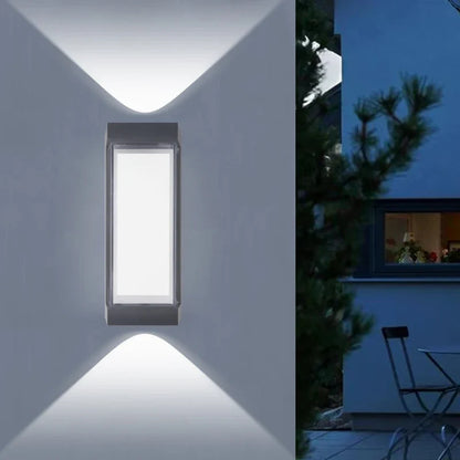 Modern Up & Down LED Wall Light – IP65 Waterproof Aluminum Indoor Outdoor Sconce, Square or Round, Warm or Cool White