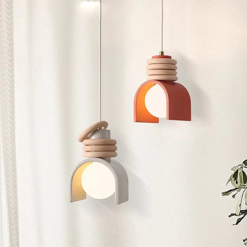 Japanese Wabi-Sabi Pendant Light – Minimalist Organic Resin Hanging Lamp, Warm Light for Dining Room, Bedroom & Living Room