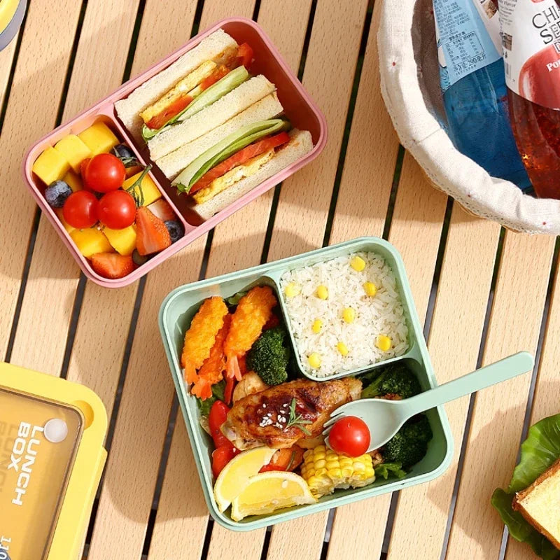 BentoGo Leak-Proof Bento Lunch Box with Cutlery – Microwave & Dishwasher Safe Food Container, 850 or 1100 ml, 4 Colors