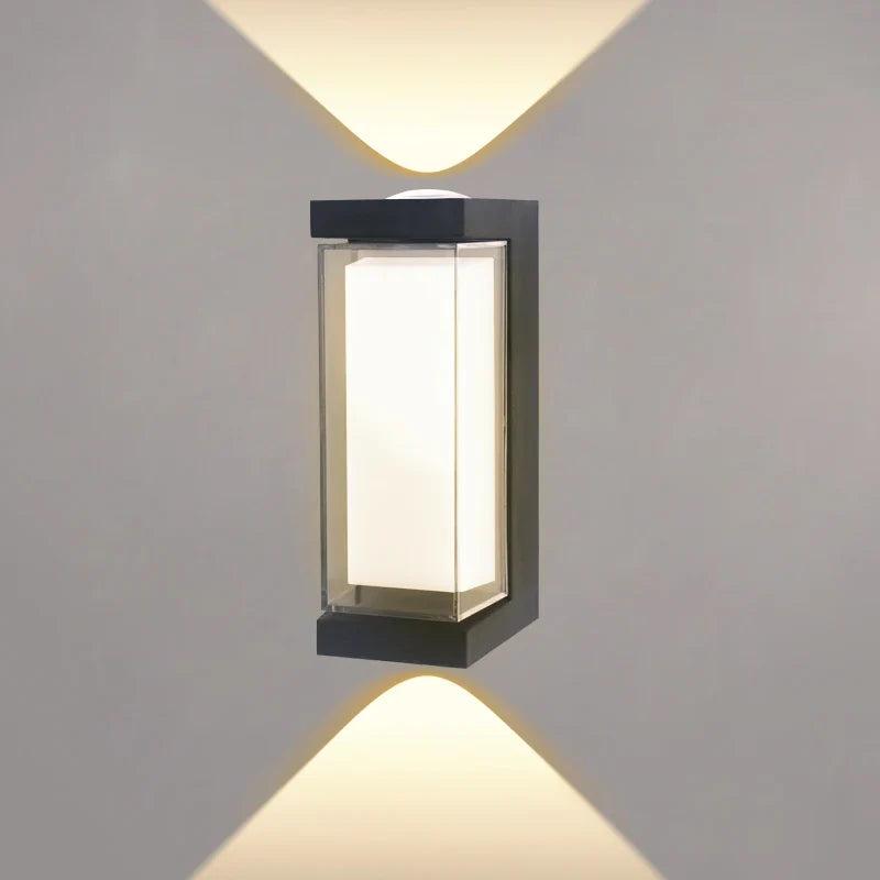 Modern Up & Down LED Wall Light – IP65 Waterproof Aluminum Indoor Outdoor Sconce, Square or Round, Warm or Cool White