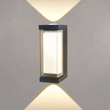 Modern Up & Down LED Wall Light – IP65 Waterproof Aluminum Indoor Outdoor Sconce, Square or Round, Warm or Cool White