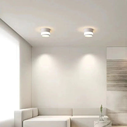 Nordic Surface-Mounted LED Downlight – 9W or 15W Slim Round Ceiling Spotlight, Warm or Cool White for Hallway & Bedroom