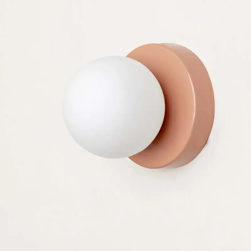 Macaron LED Wall Lamp – Modern Colorful Glass Mini Wall Sconce, Warm White Light for Bedroom, Hallway & Kids Room