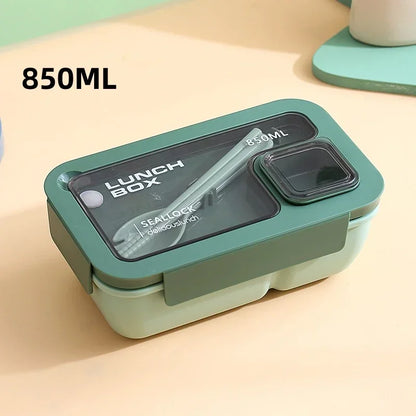 BentoGo Leak-Proof Bento Lunch Box with Cutlery – Microwave & Dishwasher Safe Food Container, 850 or 1100 ml, 4 Colors