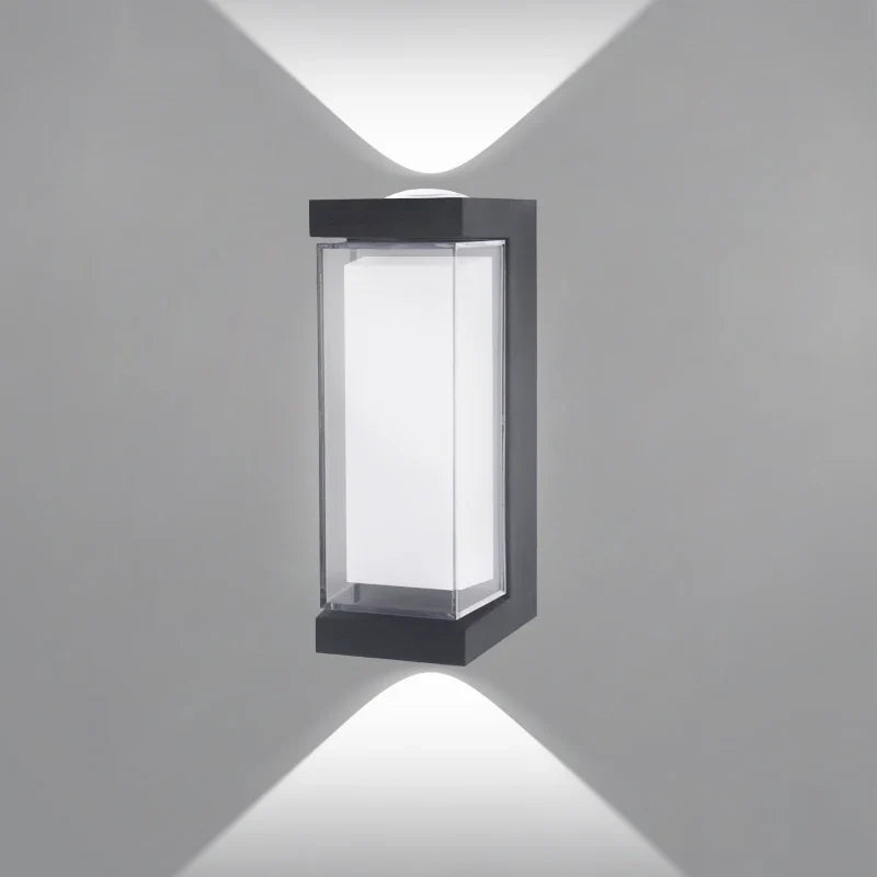 Modern Up & Down LED Wall Light – IP65 Waterproof Aluminum Indoor Outdoor Sconce, Square or Round, Warm or Cool White