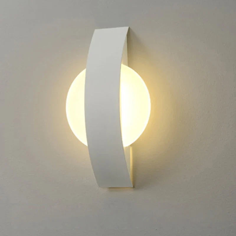 Modern Acrylic Sphere Wall Lamp – Minimalist Nordic Geometric Iron Panel LED Sconce, Round or Square, Warm or White Light