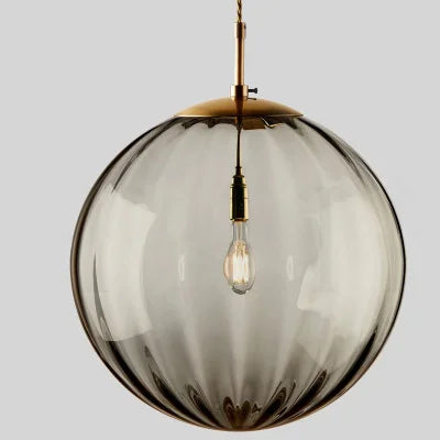 Modern Glass Ball Pendant Light – Nordic Colored Glass Globe Hanging Lamp for Kitchen Island, Dining Room & Bedroom