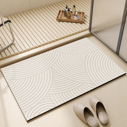 Super Absorbent Quick-Dry Bath Mat – Non-Slip Rubber Backed Bathroom Rug, Soft Washable Shower Mat