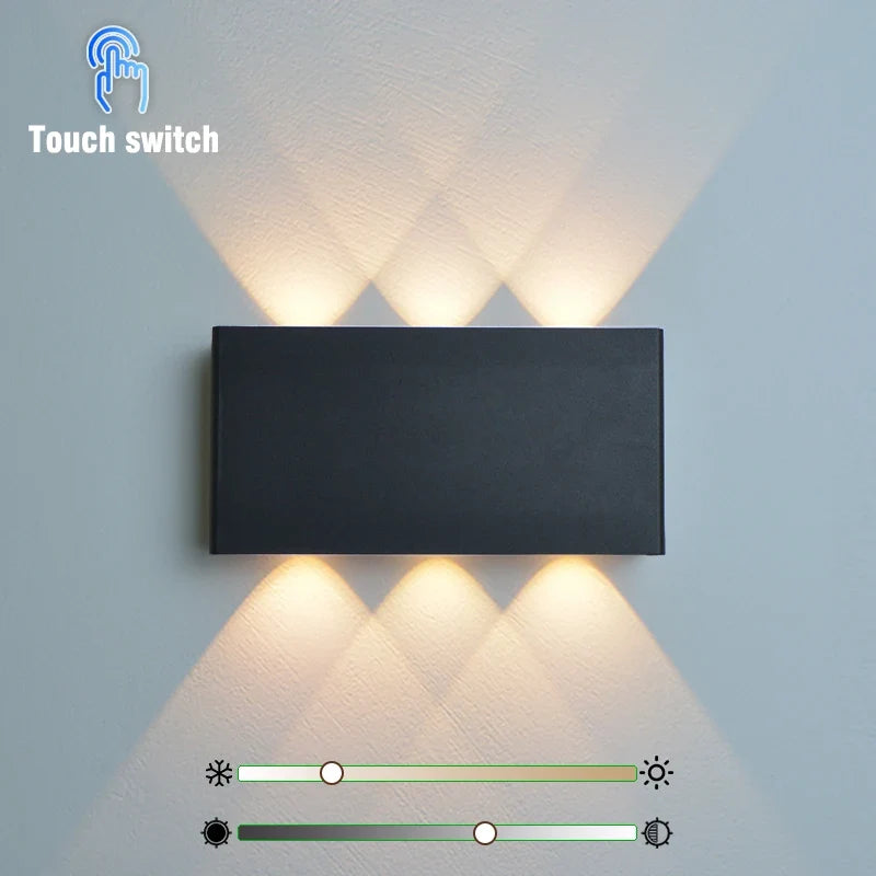 LumiBlock Rechargeable Wireless Wall Lamp – Magnetic or Adhesive No-Drill Sconce, 4000mAh, 3 Light Colors in Wood Grain