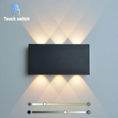 LumiBlock Rechargeable Wireless Wall Lamp – Magnetic or Adhesive No-Drill Sconce, 4000mAh, 3 Light Colors in Wood Grain