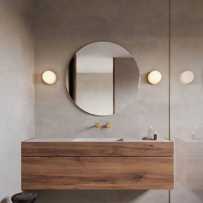 Nordic Opal Globe Glass Wall Lamp – Minimalist Bathroom Vanity & Bedroom Wall Sconce in Black, Gold, Chrome or Silver