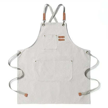 ProWear Premium Canvas Kitchen Apron – Heavy-Duty Unisex Chef, Barista & Workwear Utility Apron with Adjustable Straps