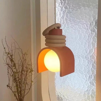 Japanese Wabi-Sabi Pendant Light – Minimalist Organic Resin Hanging Lamp, Warm Light for Dining Room, Bedroom & Living Room