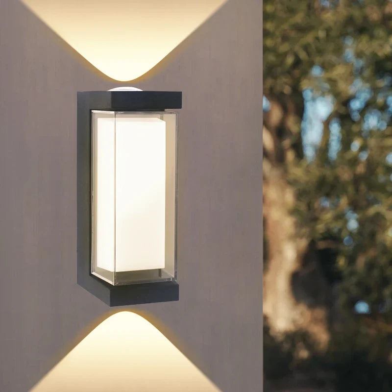 Modern Up & Down LED Wall Light – IP65 Waterproof Aluminum Indoor Outdoor Sconce, Square or Round, Warm or Cool White