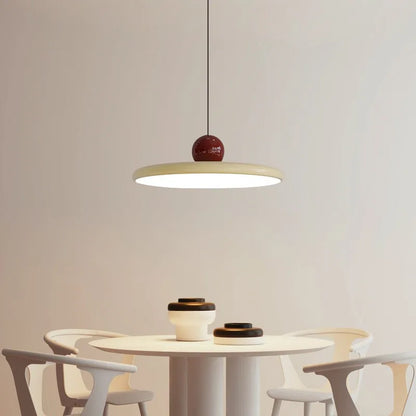 Nordic Flying Saucer LED Pendant Light – 56W Cream-Style Ceiling Lamp with Warm, Cool or Tri-Color Light, 30 or 40 cm
