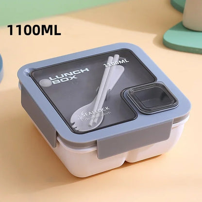 BentoGo Leak-Proof Bento Lunch Box with Cutlery – Microwave & Dishwasher Safe Food Container, 850 or 1100 ml, 4 Colors