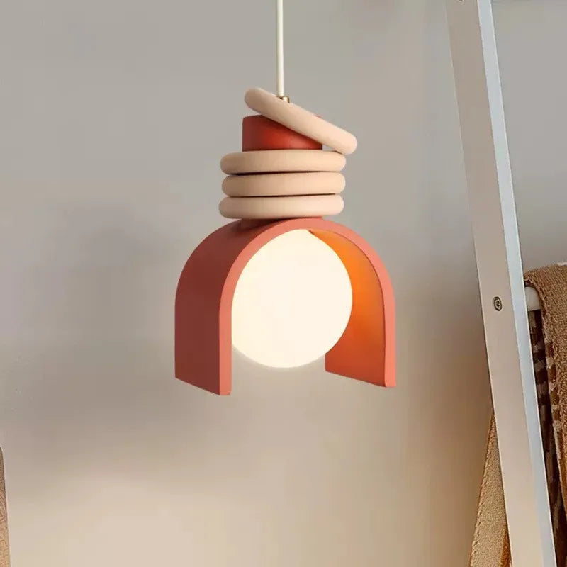 Japanese Wabi-Sabi Pendant Light – Minimalist Organic Resin Hanging Lamp, Warm Light for Dining Room, Bedroom & Living Room
