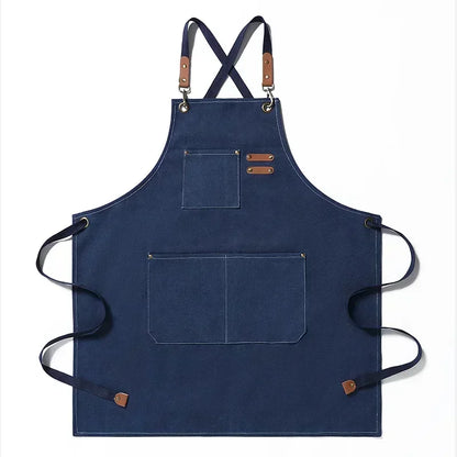 ProWear Premium Canvas Kitchen Apron – Heavy-Duty Unisex Chef, Barista & Workwear Utility Apron with Adjustable Straps