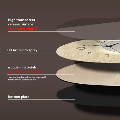 TempoStone Modern Wall Clock – Silent Non-Ticking Minimalist Stone-Look Clock for Living Room & Bedroom