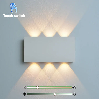 LumiBlock Rechargeable Wireless Wall Lamp – Magnetic or Adhesive No-Drill Sconce, 4000mAh, 3 Light Colors in Wood Grain