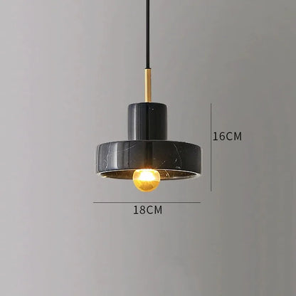 Natural Marble Stone Pendant Lamp – Postmodern Sculptural Hanging Light in Black, Dark Green or White Marble for Dining