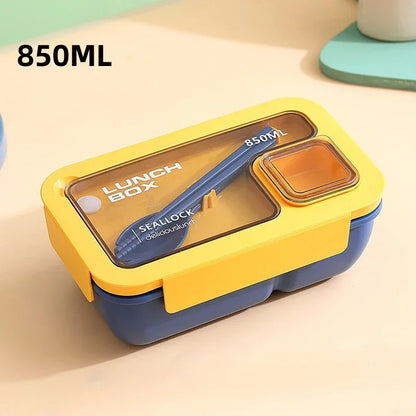 BentoGo Leak-Proof Bento Lunch Box with Cutlery – Microwave & Dishwasher Safe Food Container, 850 or 1100 ml, 4 Colors